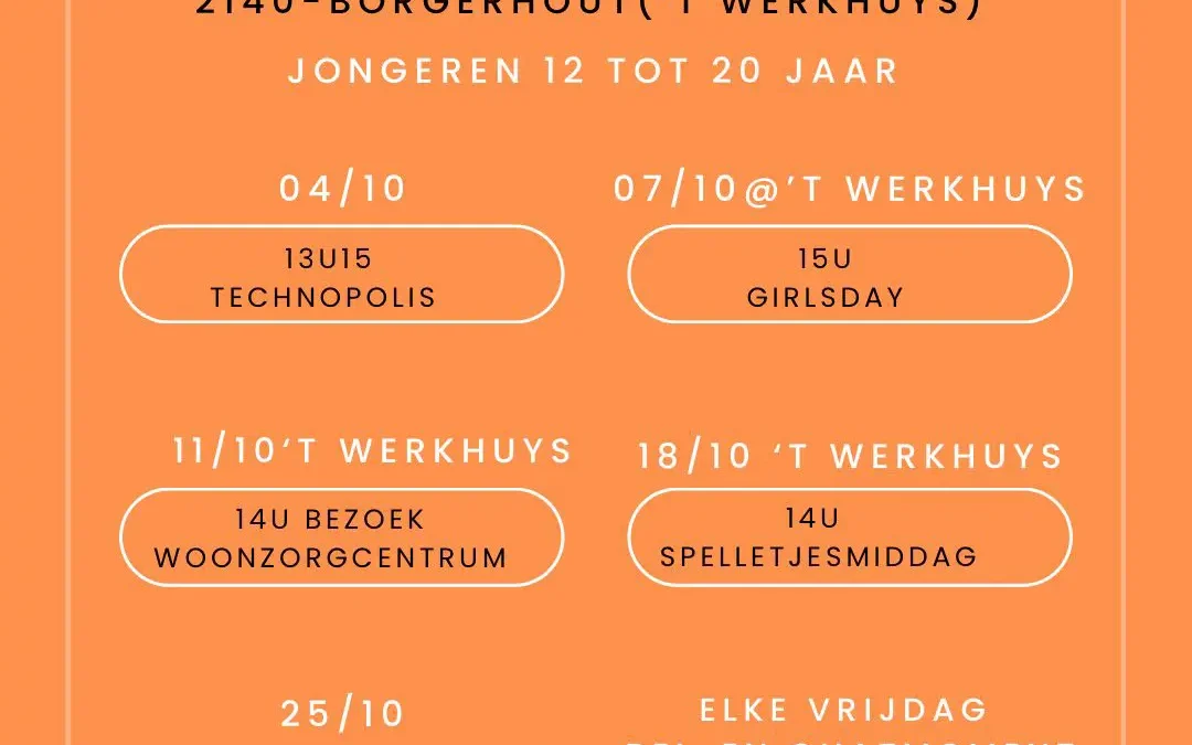 Programma Oktober